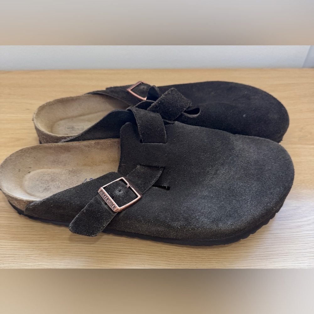 Birkenstock Dark Brown Suede Loafers